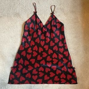 Vintage Morgan Taylor intimates satin heart slip dress